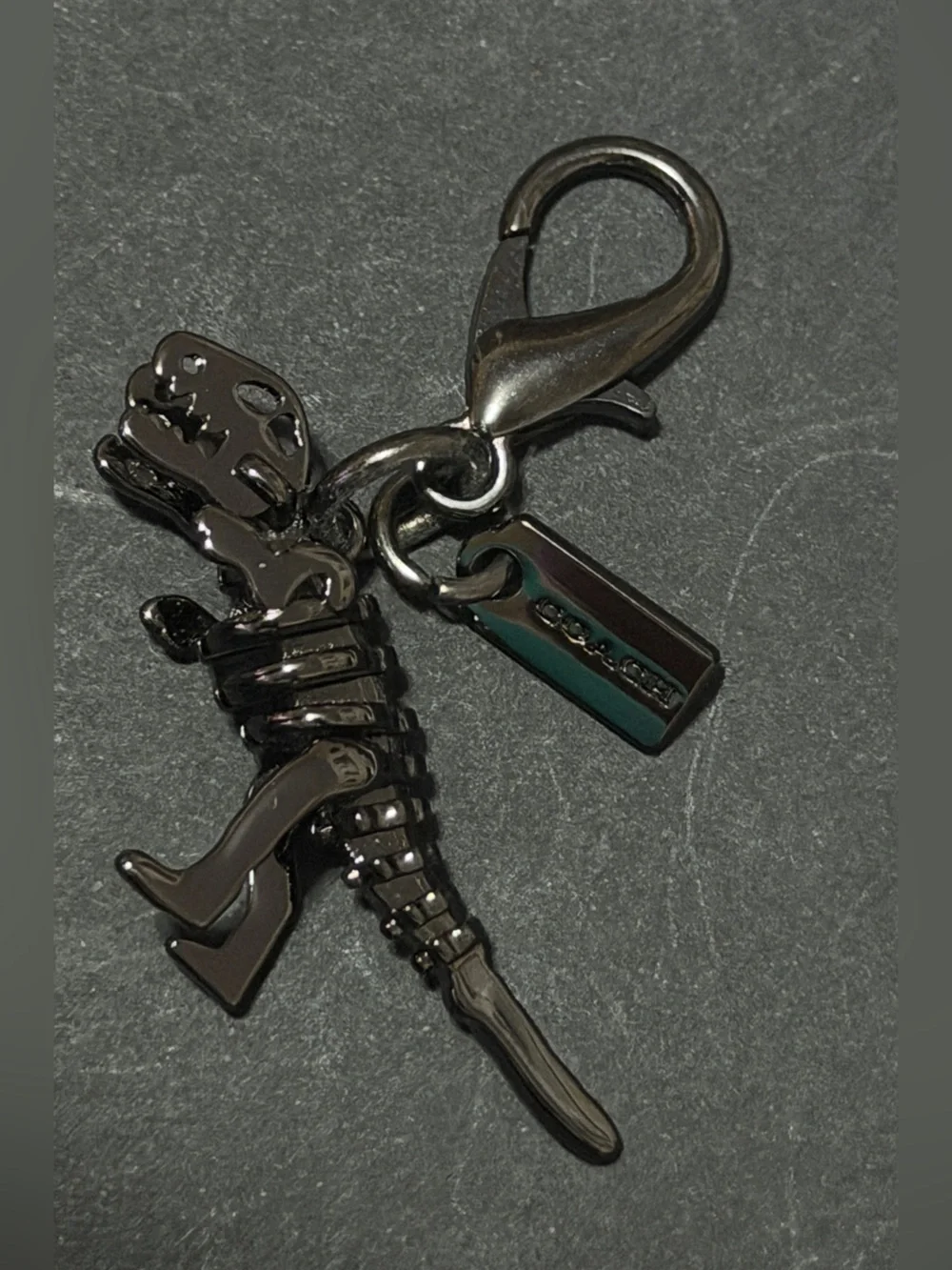 Coach Gunmetal Dinosaur Charm